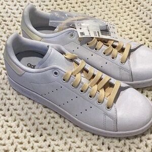 Adidas Originals Stan Smith Women's Size 7.5 White Easy Yellow Sneakers